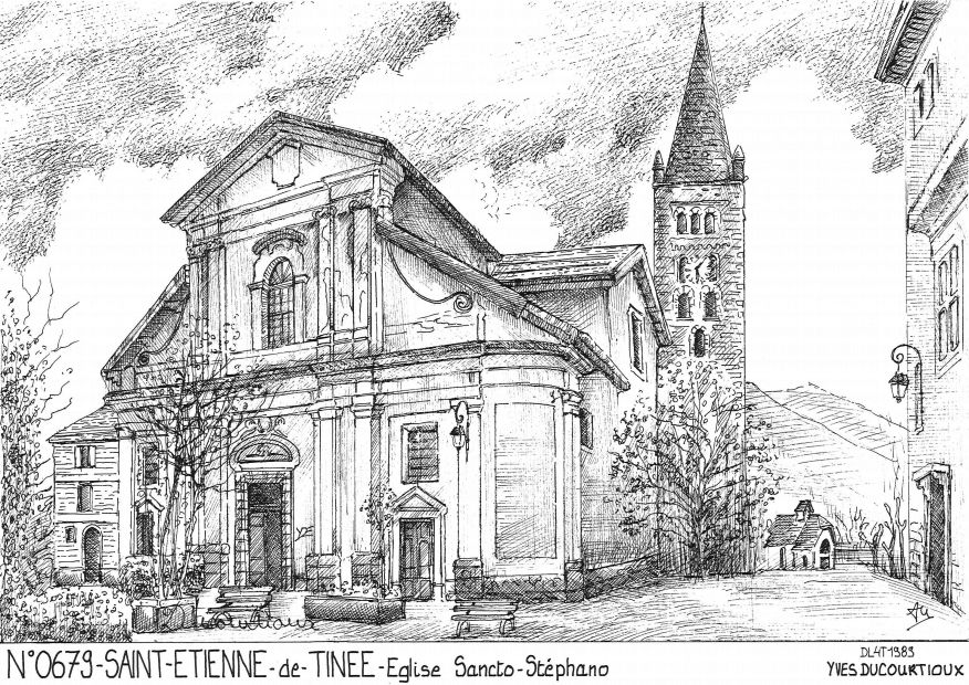 N 06079 - ST ETIENNE DE TINEE - église sancto stéphano